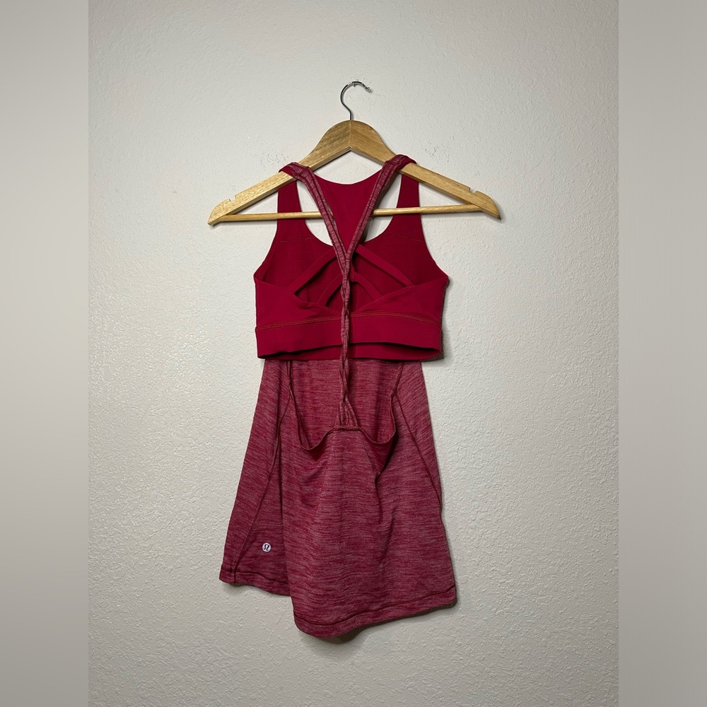 Lululemon Twist & Toil Heathered Ruby Red Tank Top Size 4